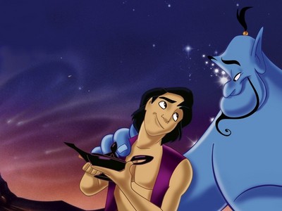 Which film did Aladdin meet his father?