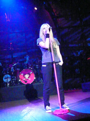 How many months did Avril's first tour go on for?