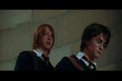  'Why else wouldn't she tell us?'(ron) 'Because we'd tear the mickey out of her if she did!' (harry) who were they refering too?