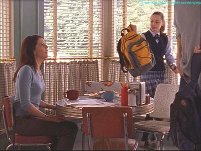 When Lorelai compares herself to cheese, because she gets better with time, what cheese does Rory call her before going to school?