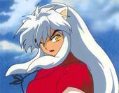 what two items does inuyasha wear when he is in kagome's time with her(not at the shrine)