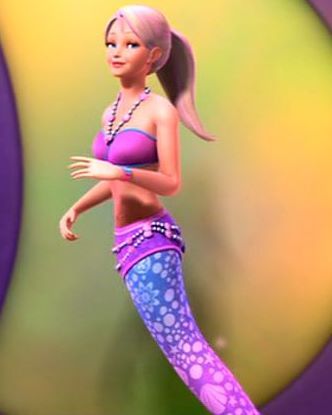 How many time(s) Merliah changed her "mermaid tail"?