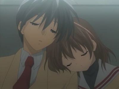 From this scene of "Clannad" what are Nagisa & Tomoya's relationship statis?