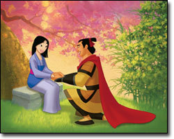 Mulan and Shang got engaged how long after saving China?