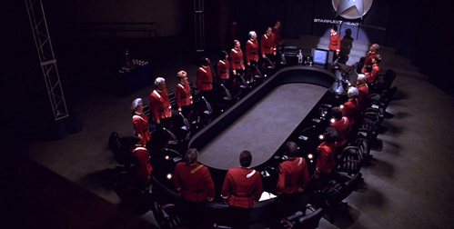  The conference briefing at the beginning of "The Undiscovered Country" was filmed where?