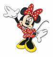 Mickey's Girlfriend Is Minnie Mouse.

Minnie Mouse Wears A Red And White Polka Dot Dress, With Yellow Shoes.

I Hope This Helps.
