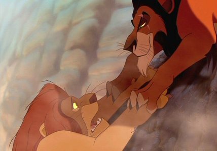  Because he was the only lion in the movie with オレンジ fur,a black mane and a scar over his left eye.Also for killing Mufasa.