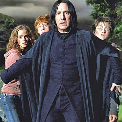 I love the innocence of the first movie, but my favorite it's Harry Potter and the Prisoner of Azkaban... For my favorite character from that what you chose is Ron, he is very funny. But my favorite character from the series is Severus Snape, i cried when i read book 7, so i know i will cry when i see the movie Deathly Hallows.