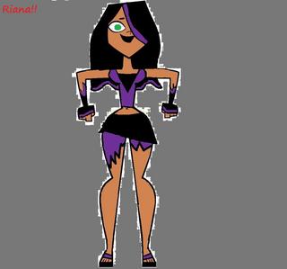 Name:Riana or "Ana"
Age:16
Gender:A Chica!
Likes:Dark make-up,Family,Friends,her boyfriend,and her cellphone
Dilikes:Sluts,preps,show-offs,freaks,and annoying ppl
Bio:Rinana Jones was born in New York City in July. When she was 6 she met a boy in kindergarden named Chris Newland,and became friends w/ the boy. By the time they were in 6th grade they hooked up and were a cute couple! They luved each other alot! In 7th grade Riana got pregnant and a few months after she gave birth to a beautiful little boy and named him Matt.  Now she is in 11th grade and living w/ Chris and her son! She has a good life and ignores the ppl who call her a hoe or slut,And Riana and Chris plan to get married when they are in their 20s! Oh and Matt is 5 years old now! 

Other info:

Personality:Nice,caring,gothic,can be mean,and is very friendly.
Lifestyle:Goth
Statis:Taken/Mother
Looks:black n purple top,black&purple skort,sandels,green eyes,black hair,purple highlights,and gloves.
Why she is joining:To take a little break from mother stress.