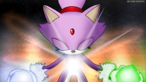  Yes,she can But In The Sonic Movie Part.11 on YouTube, Blaze sacrific herself to mantain Ilbis Insied Of Her And Save The Future,But Wit her power and the power of ilbis,she is soo powerful soo she return to her dimension and die.But she can ◕‿-｡ I Hope That It Serves To anda ｡◕‿◕｡ ❤Blaze❤