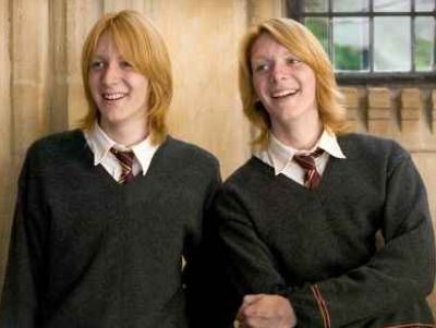 Yes I think it's cuz he died and people loved BOTH of them, and it is sad now, because basically one part is missing :( because they are twins and are almost always seen together, people naturally put them together in their minds and always say Fred and George together. Not all people, but most.
Honestly, I can't tell them apart, but I am trying to learn to :) What I usually do is wait for some one to talk to them, cuz they will say there name usually :)