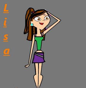  Name:Lisa NickName:Liss Age:16 Crush:Duncan (its JUST a crush) Personality:Hyper,can be nuts,can have anger issues,is a loving sister,she is a good friend,she can be weak hearted,and she is kinda obsessed w/ Duncan! Friends:EVERYONE! Enemies:Gwen,Alejandro,and Justin only If Ты need еще info then tell me! Oh and this is her new look!