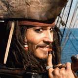 probs captin jack cause hes realy funny especially in the seccond one ....here r 2 quotes i realy like ..
gibbs -I'll watch yer back.

captin jack -It's me front I'm worried about


Will Turner: You want me to find this? 

Jack Sparrow: No. You want you to find this, because the finding of this finds you incapacitorially finding and or locating in your discovering the detecting of a way to save your dolly belle, ol' what's-her-face. Savvy? 

Will Turner: This is going to save Elizabeth? 

Jack Sparrow: How much do you know about Davy Jones? 

Will Turner: Not much.
 
Jack Sparrow: Yeah, it's going to save Elizabeth.
 
lol the writers of this have sum realy good idears its nearly a comedy for me !!!