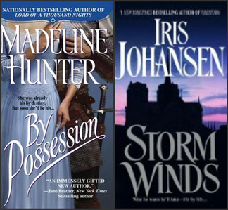 "By Possession" by Madeline Hunter and "Storm Winds" by Iris Johansen.  

I stopped reading Romance for a long time because every talented historical author wants to write about love among the Pretty English Gentry in the 18th century and every modern novelist writes about some feminist fantasy Xena Warrior Princess and the effimenate loser/freak/freak of nature who can't wait to lick her leather. 
 These two authors on the other hand write about real men and women, who are involved in their time periods and realistically involved with each other. The heroines are intelligent, loyal and kind-hearted but have their their own issues and the heros are passionate and sexy but no less complicated and human. The plots are layered and elaborate with a rich cast of secondary characters.
These books are forever keepers.