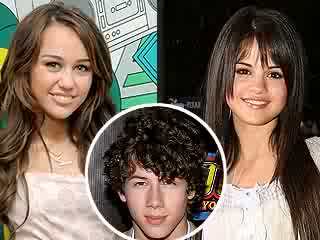 who dose nick jonas look good with miley or selna.
