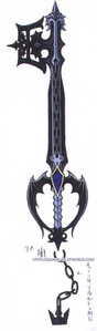 i think, maybe because it dosent have a chain on the bottom of thre keyblade.