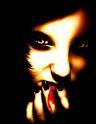  da my name te would guess I was dark and maybe evil. I am not positive on the evil part, but I do have a dark outlook. Here is my picture if I was a "vampire"(Warning not really me)