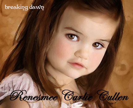  Her full name is Renesmee Carlie Cullen.Renesmee derives from the name of Bella's mother(Rene) in combination with the name of Edward's mother(Esme).Carlie derives from the name of Edward's father(Carlisle) in combination with the name of Bella's father(Charlie).Nessie is a nickname that Jacob made up for her after the Loch Ness Monster.People call her both Renesmee and Nessie,but Nessie is just a nickname.