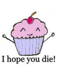  sure !!!!! eveyone can have a cupcake, kek cawan !!!!! cupcake, kek cawan party !!!!! tis is my evil cupcake, kek cawan