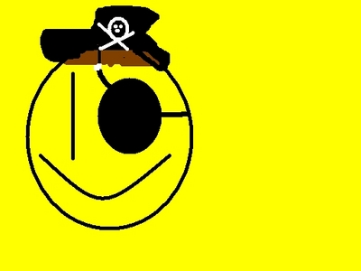  That is a... a... little bug-eyed..... no limbed.... terrifieing freak! *shudders* My cousin made this!:D he calls it:Pirates of the paints!