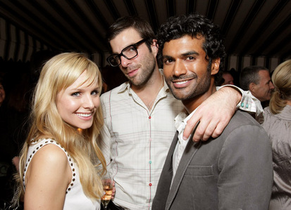 No we are not lol.

Kristen Bell, Zachary Quinto and Sendhil Ramamurthy.

Elle Bishop, Sylar and Mohi