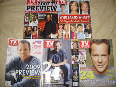  Kiefer/24 mainly on TV Guide. The 2 on top...24 Exclusive! :D and Kiefer's picture is bigger than th