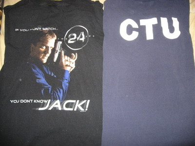  And the backs of the shirts. आप see why I don't wear the black one much? KIEFER'S FACE IS ON IT!!!!