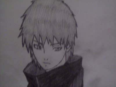 i wasnt to sad when sasori died but to make you happy here you go!!!! yep thats a drawing i did of sa