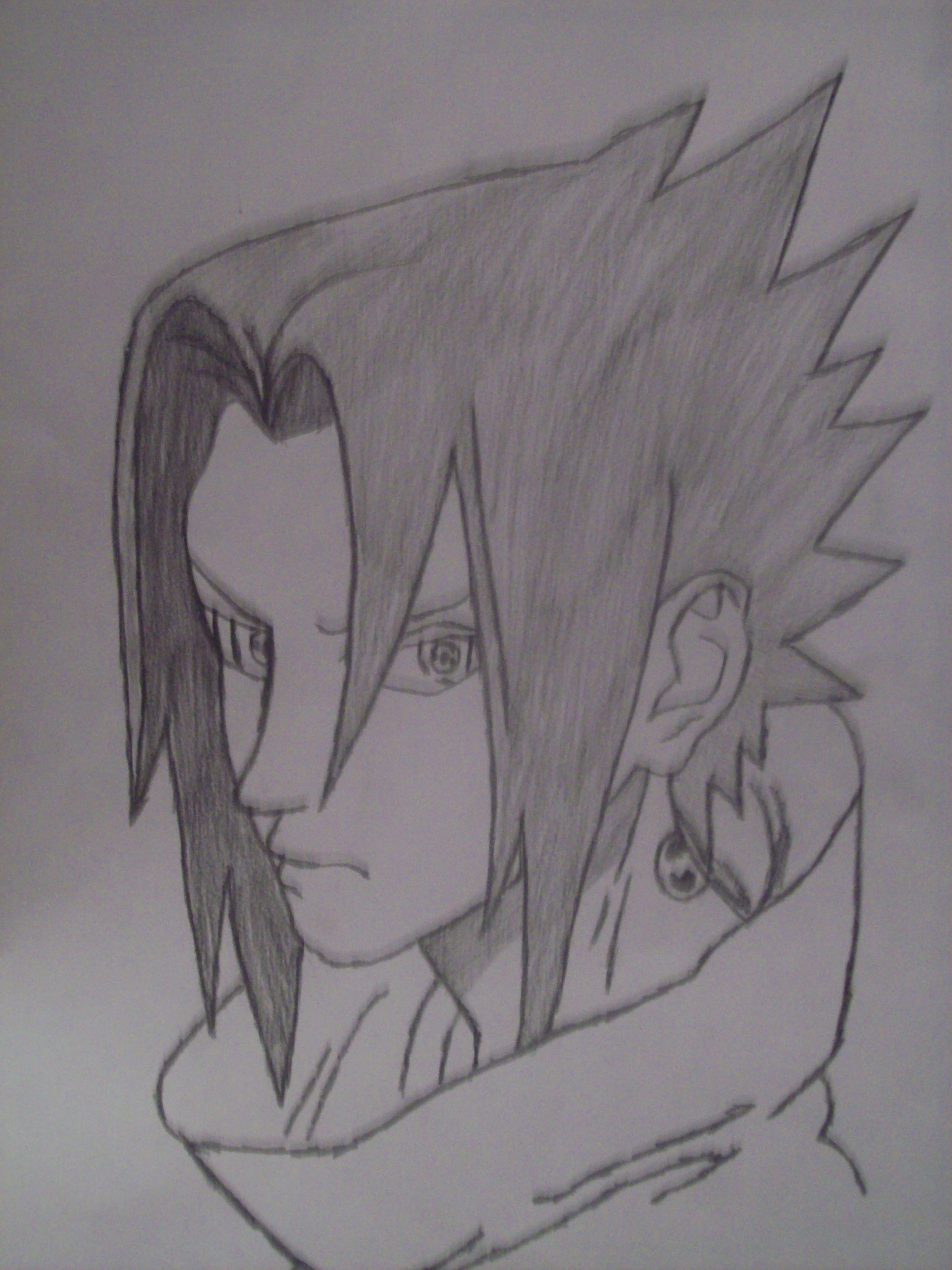 my drawing of young Sasuke!!!! i liked him back then alot!