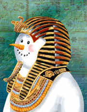 346 - Fans now another snowman has joined us.The only trouble is we had to go to Egypt for him lol !!