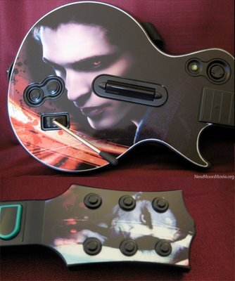 It is a guitar hero guitar but it was the best I could find.

Next find Twilight Perfume