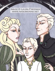  Heres your Malfoy family fanart! Next, I want a pic of Lupin as a werewolf (hope this wasnt asked y
