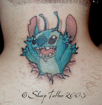  I think this Stitch tattoo is pretty cool: