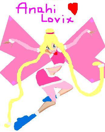 Name:Anahi
Power:She had the power of love and peace
Level of magic:Lovix
Home realm:Loverland
Status