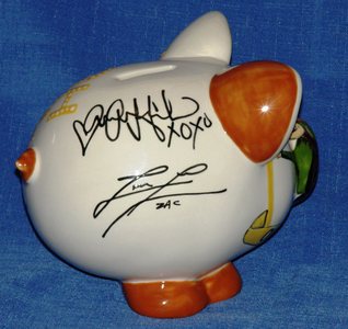  Hey! This autographed piggy bank is going on eBay this week along with two tickets to the Teen Choice