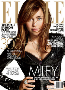 Disney star Miley Cyrus does a very grown-up photo shoot for the latest issue of ELLE Magazine (Augus