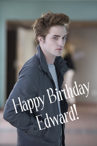  I'm sure everyone already knows but June 20, 1901 is Edward Cullen's Birthday :) As his birthday i