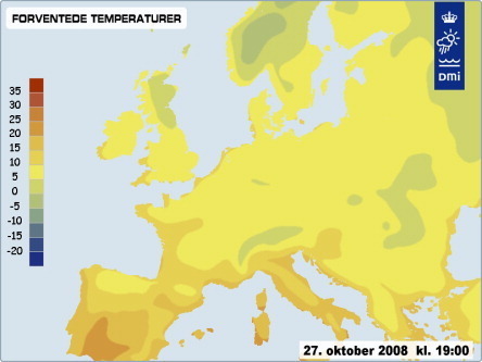  Châu Âu weather late October 2008