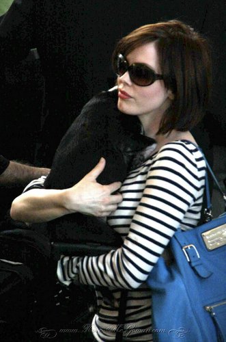  Rose & her dog at airport