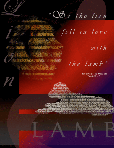 Twilight Lion and Lamb