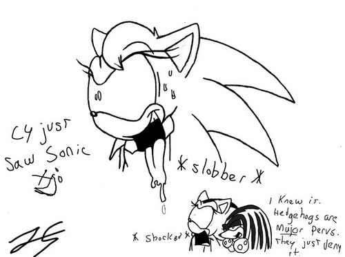  Cyan just saw Sonic O_o;