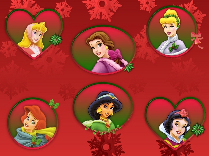 disney princess wallpaper. Disney Princess Christmas