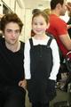 Rob w/ Catherine [young Bella in the movie] - twilight-series photo