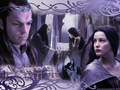 lord-of-the-rings - Arwen and Elrond wallpaper