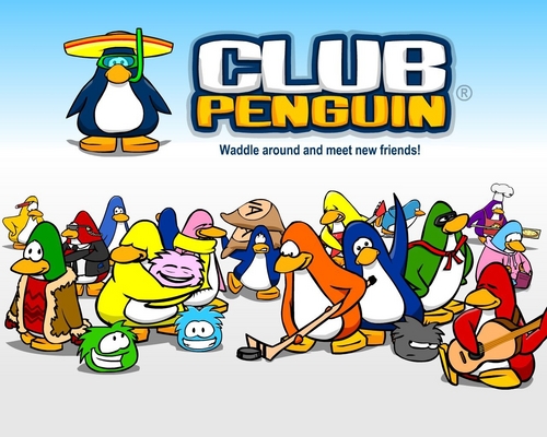 Club pinguïn achtergrond
