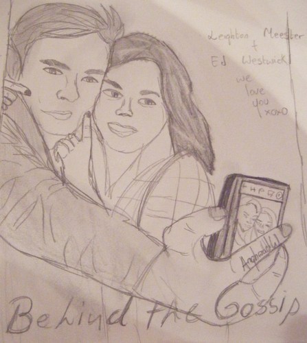  My Sketches of Gossip Girl, Blair, Chuck/ Leighton & Ed and Blake