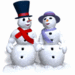 Snowman And Wife - christmas icon