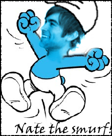  Nate as a Smurf :)