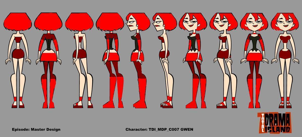 Fan Art of Gwen is red for fans of TDI's Gwen. 