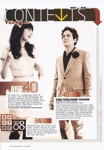 Zooey Deschanel - Paste Magazine Dec 08/Jan 09